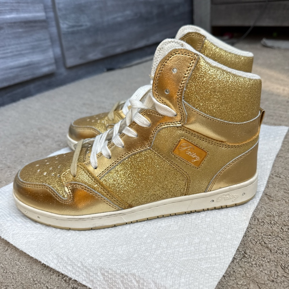 Pastry Gold Glitter Sneakers